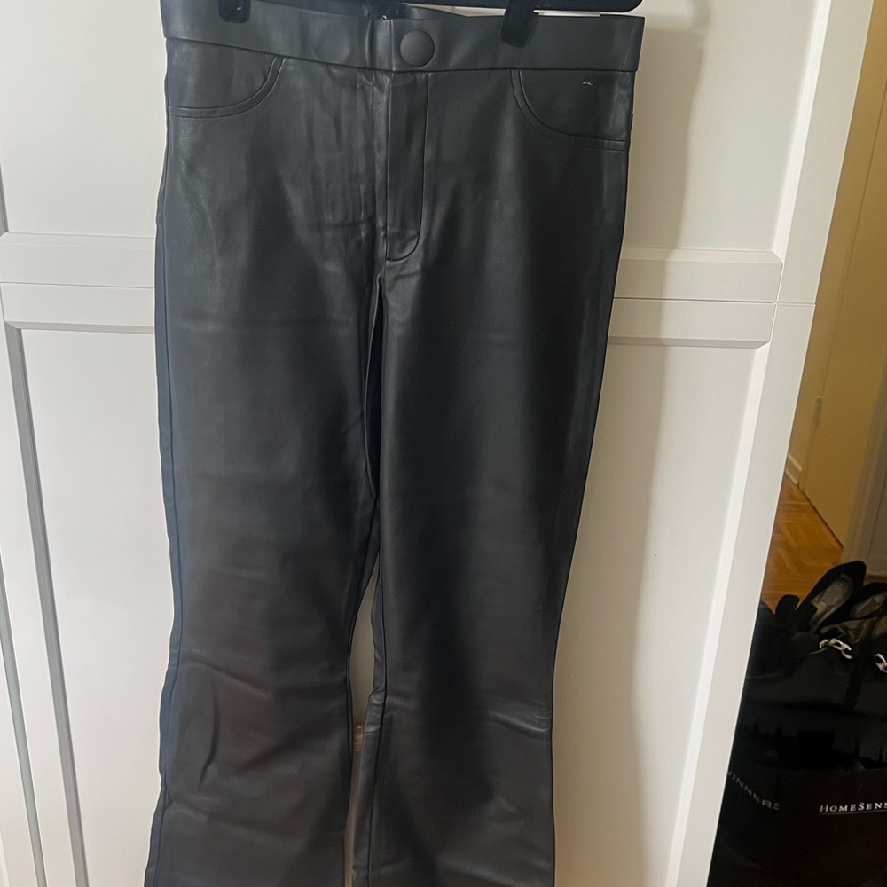 Zara Faux Leather Slightly Flared Pant